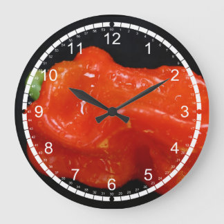 Reloj Redondo Grande Pepper de Campana Roja Fresca