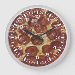 Reloj Redondo Grande Pepperoni Pizza