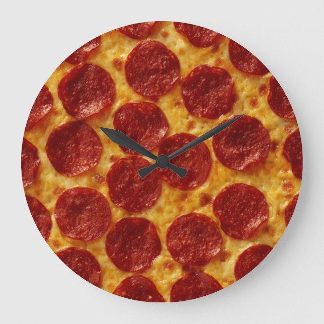 RELOJ REDONDO GRANDE PEPPERONI PIZZA PLUS 3 (Anverso)