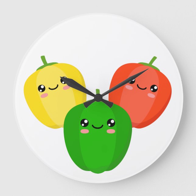 Reloj Redondo Grande Peppers dulces (Anverso)