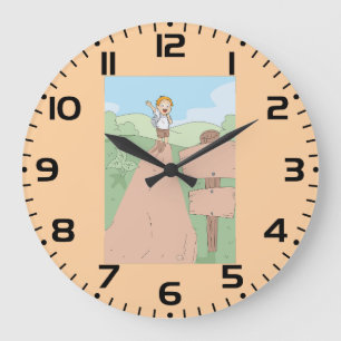 Reloj Redondo Grande Pequeña aventura de senderismo del explorador