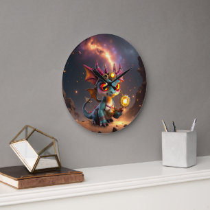 Reloj Redondo Grande Pequeño Dragón, Gran Energía – El Ember Clockling