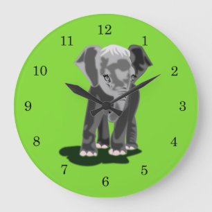 Reloj Redondo Grande Pequeño elefante