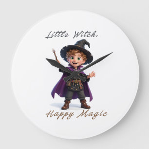 Reloj Redondo Grande Pequeño Niño Brujo Gran Magia Dulce Halloween