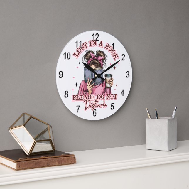 Reloj Redondo Grande Perdido en un libro... (Oficina)