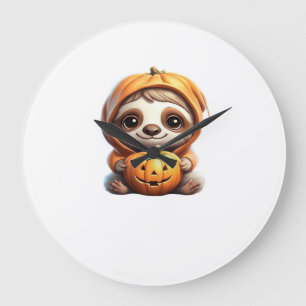 Reloj Redondo Grande Perezoso Lindo con Vector de Dibujos Animados de H
