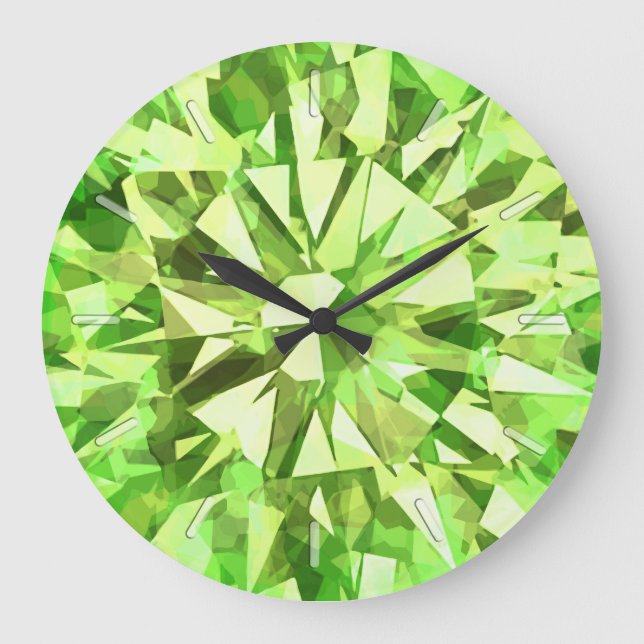 Reloj Redondo Grande Peridoto Gema Preciosa (Anverso)
