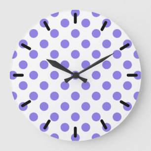 Reloj Redondo Grande Periwinkle polka dots