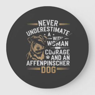 Reloj Redondo Grande Perro Affenpinscher