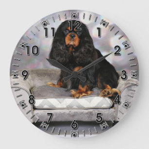 Reloj Redondo Grande Perro de aguas de rey Charles arrogante - tazas
