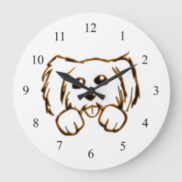 Reloj Redondo Grande Perro de cachorro picante