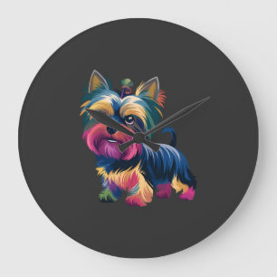Reloj Redondo Grande Perro de grafiti urbano