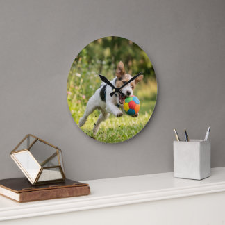 Reloj Redondo Grande perro de pelota