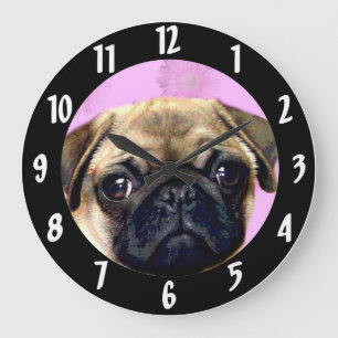 Reloj Redondo Grande Perro de pug