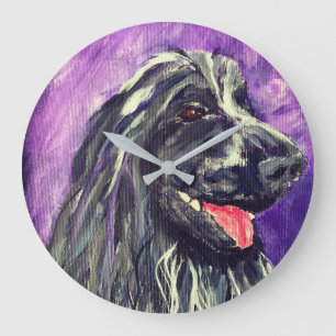 Reloj Redondo Grande Perro de raza azul Cocker Spaniel