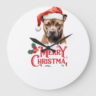 Reloj Redondo Grande Perro de Sussex Navidad