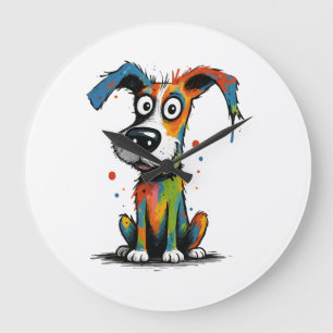 Reloj Redondo Grande perro doméstico