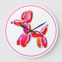 Reloj Redondo Grande Perro Globo