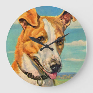 Reloj Redondo Grande perro guapo