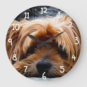 Reloj Redondo Grande Perro lindo de Yorkshire Terrier