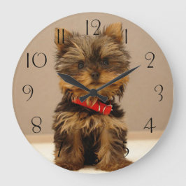 Reloj Redondo Grande Perro porcino de Yorkshire Terrier