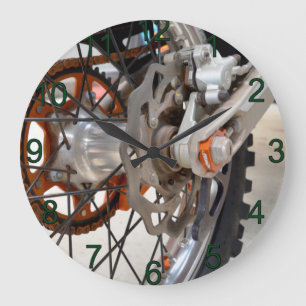 Reloj Redondo Grande Perros De Rutas De Bicicleta Sucia, Lge Wallclock