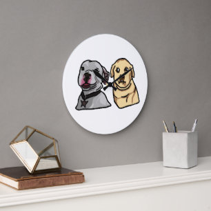 Reloj Redondo Grande Perros Memes Lindos
