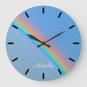 Reloj Redondo Grande Personalised natural real rainbow