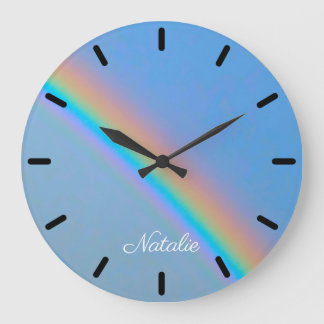 Reloj Redondo Grande Personalised natural real rainbow