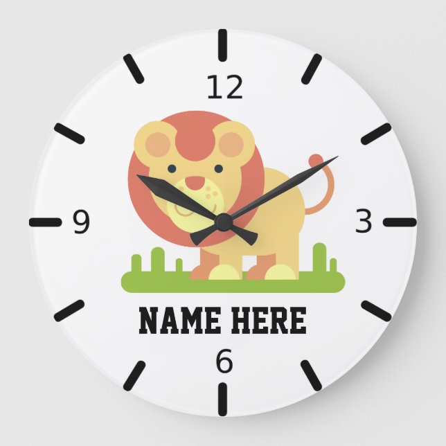 Reloj Redondo Grande Personaliza tu propio león (Anverso)