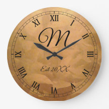 Personalizable Cumpleaños Monograma Cobre Metálico