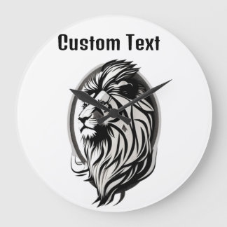 Reloj Redondo Grande personalizable de león