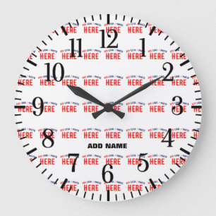 RELOJ REDONDO GRANDE PERSONALIZABLE MODERNO ESTILO BLANCO VERIFICADO MA