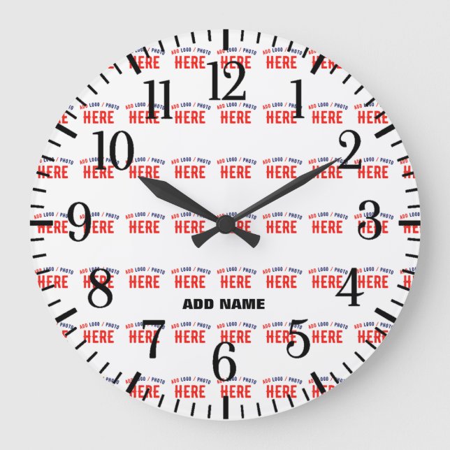RELOJ REDONDO GRANDE PERSONALIZABLE MODERNO ESTILO BLANCO VERIFICADO MA (Anverso)