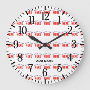 RELOJ REDONDO GRANDE PERSONALIZABLE MODERNO ESTILO BLANCO VERIFICADO MA
