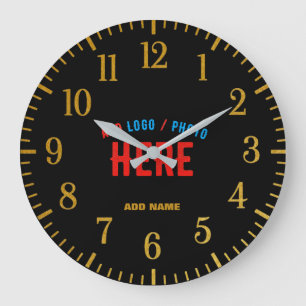 RELOJ REDONDO GRANDE PERSONALIZABLE MODERNO ESTILO NEGRO VERIFICADO MAR