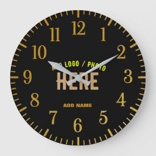 RELOJ REDONDO GRANDE PERSONALIZABLE MODERNO ESTILO NEGRO VERIFICADO MAR