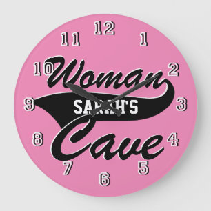 Reloj Redondo Grande Personalización de cavernas de mujeres