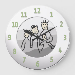 Reloj Redondo Grande Personalización de la foto con marcos blancos red