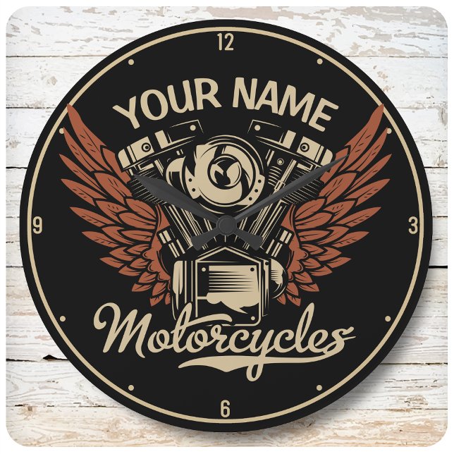 Reloj Redondo Grande Personalización de motocicletas motocicletas Autom (Subido por el creador)