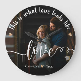 Reloj Redondo Grande Personalizado: "Así es el amor". Foto