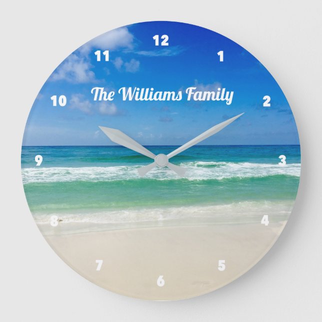 Reloj Redondo Grande Personalizado Beach House