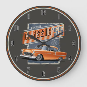 Reloj Redondo Grande Personalizado Classic 55 Street Rod reloj grande