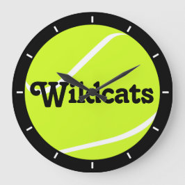 Reloj Redondo Grande Personalizado de bolas de tenis nombre de equipo r