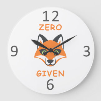 Reloj Redondo Grande Personalizado de Emoji de frases de moda Zero Fox