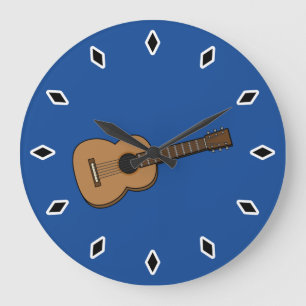 Reloj Redondo Grande Personalizado de guitarra