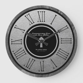Reloj Redondo Grande personalizado del 25° Aniversario de la Ordenación