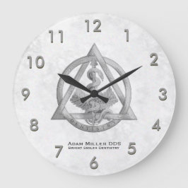 Reloj Redondo Grande Personalizado Dentist Clock White