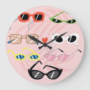 Reloj Redondo Grande Personalizado divertido: Colección de gafas de sol