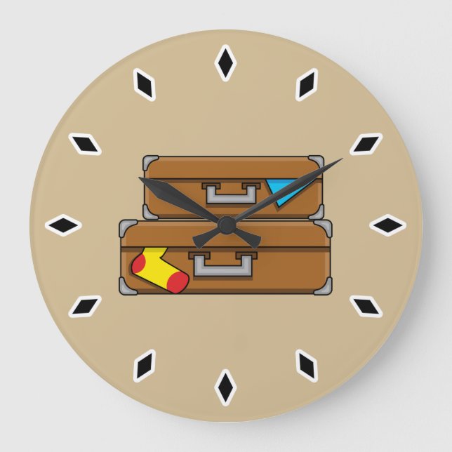Reloj Redondo Grande Personalizado Equipaje (Anverso)